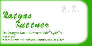 matyas kuttner business card